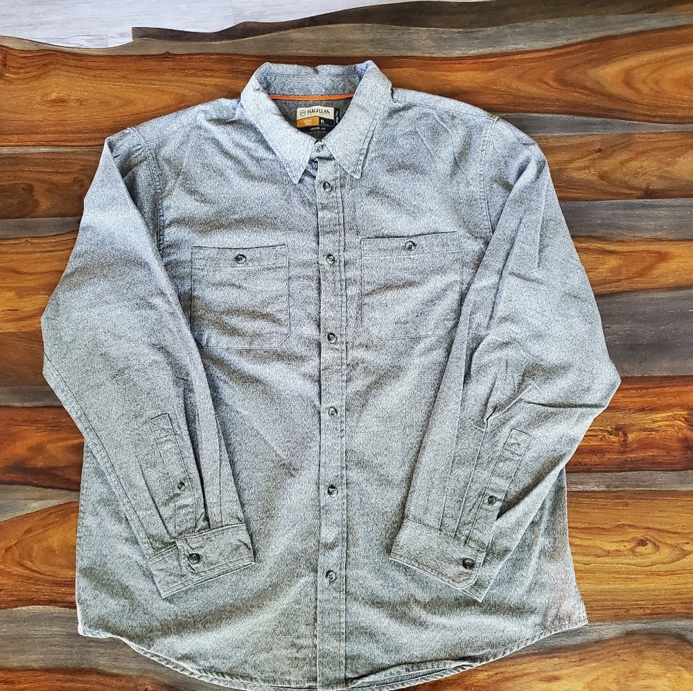 Nice Magellan Outdoors Men's Shirt, XL, Gray, Button Down, Long Sleeves - Picture 4 of 7